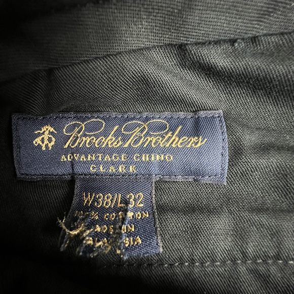 Brooks Brothers Mens‎ Cotton Navy Blue Advantage Chino Clark Size 38 - Picture 7 of 7